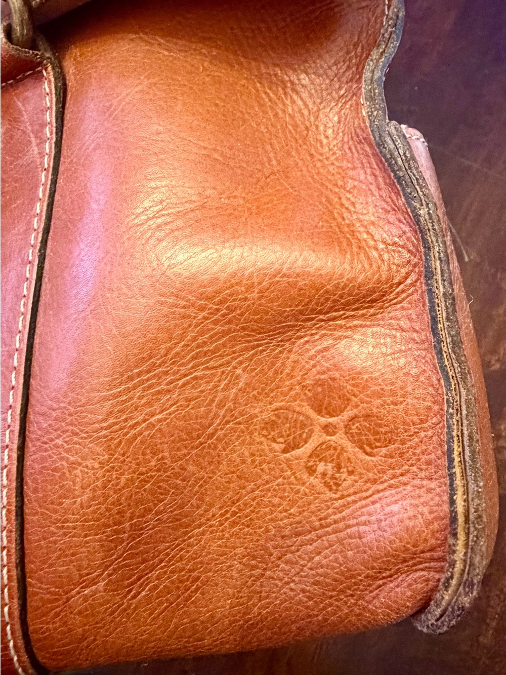 PATRICIA NASH TAN/BROWN VIENNA SATCHEL LEATHER LARGE BAG PURSE - Picture 6 of 10